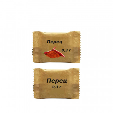 Фасовка перца порционного в флоу-пак, 0,3 г