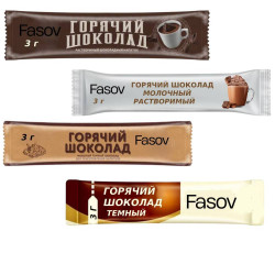 Фасовка горячего шоколада в стик-пакеты, 3 г