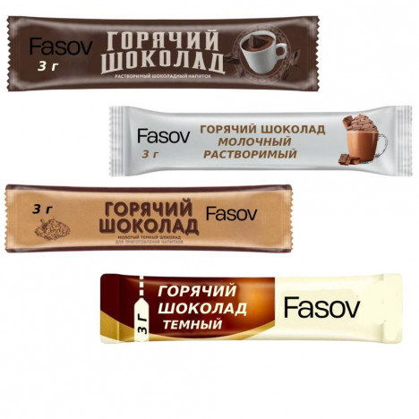 Фасовка горячего шоколада в стик-пакеты, 3 г