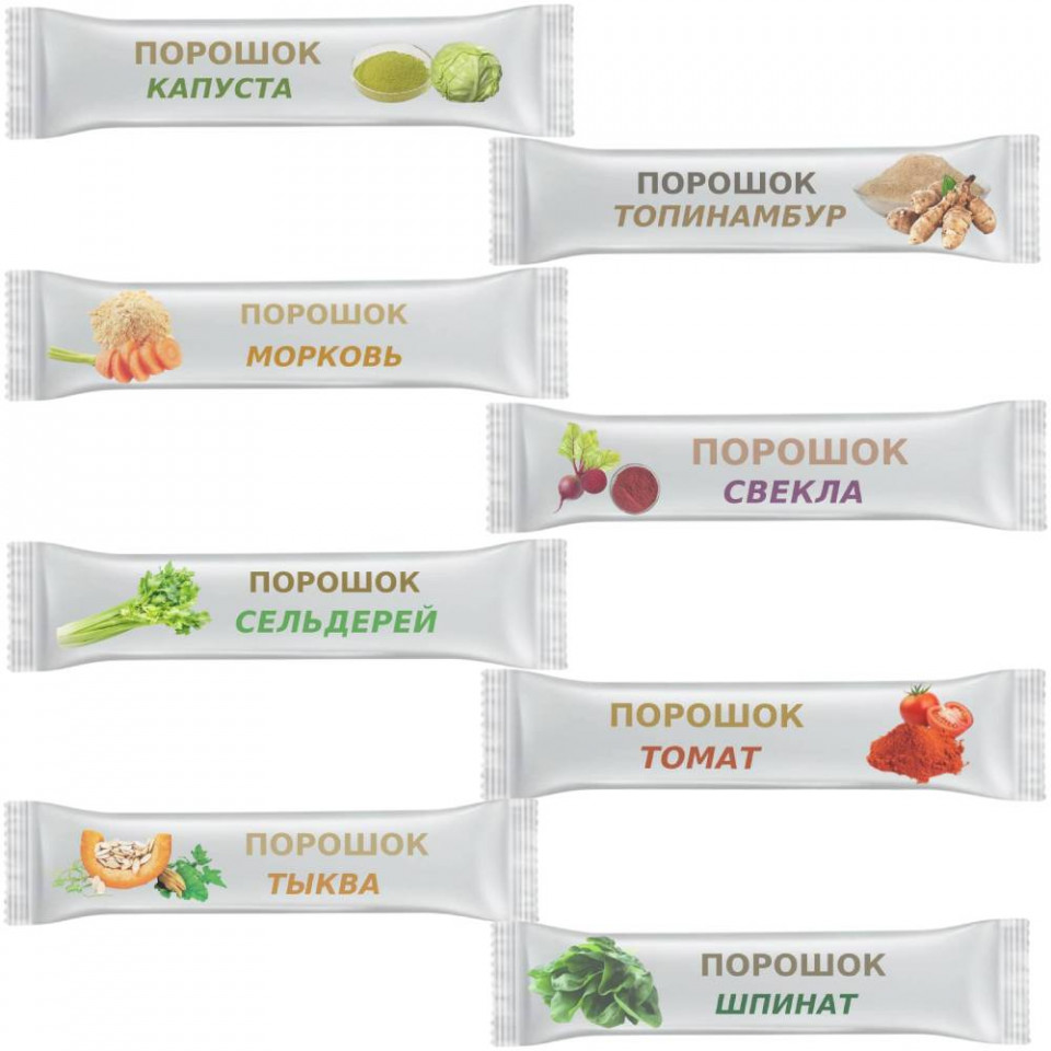 Фасовка овощного порошка в стик-пакеты под заказ