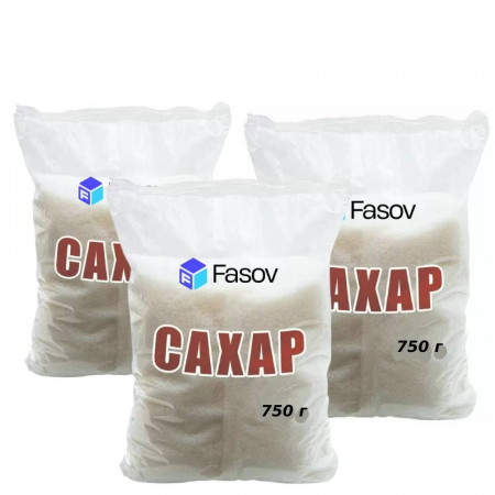 Фасовка сахара в флоу-пак, 750 г