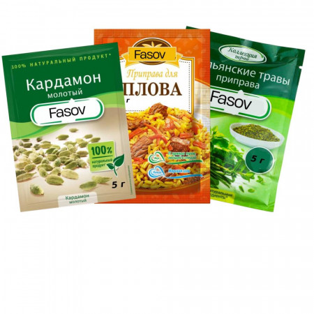 Фасовка смеси специй, приправ в саше, 5 г